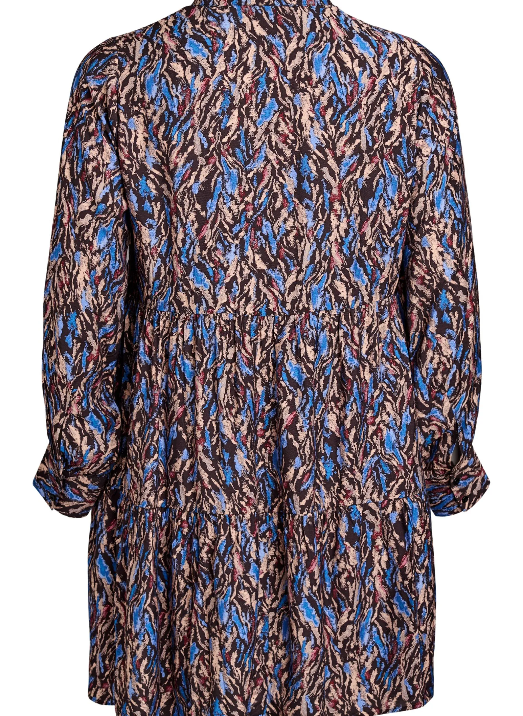 A-Linien-Kleid mit Rüschenkragen