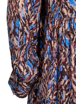 A-Linien-Kleid mit Rüschenkragen