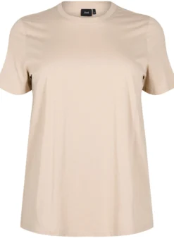 Basic-T-Shirt aus Baumwolle mit Rundhalsausschnitt