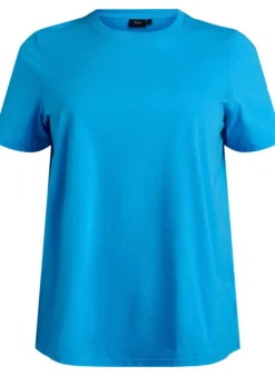 Basic-T-Shirt aus Baumwolle mit Rundhalsausschnitt