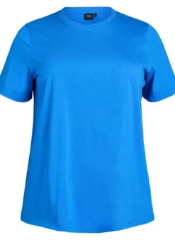 Basic-T-Shirt aus Baumwolle mit Rundhalsausschnitt