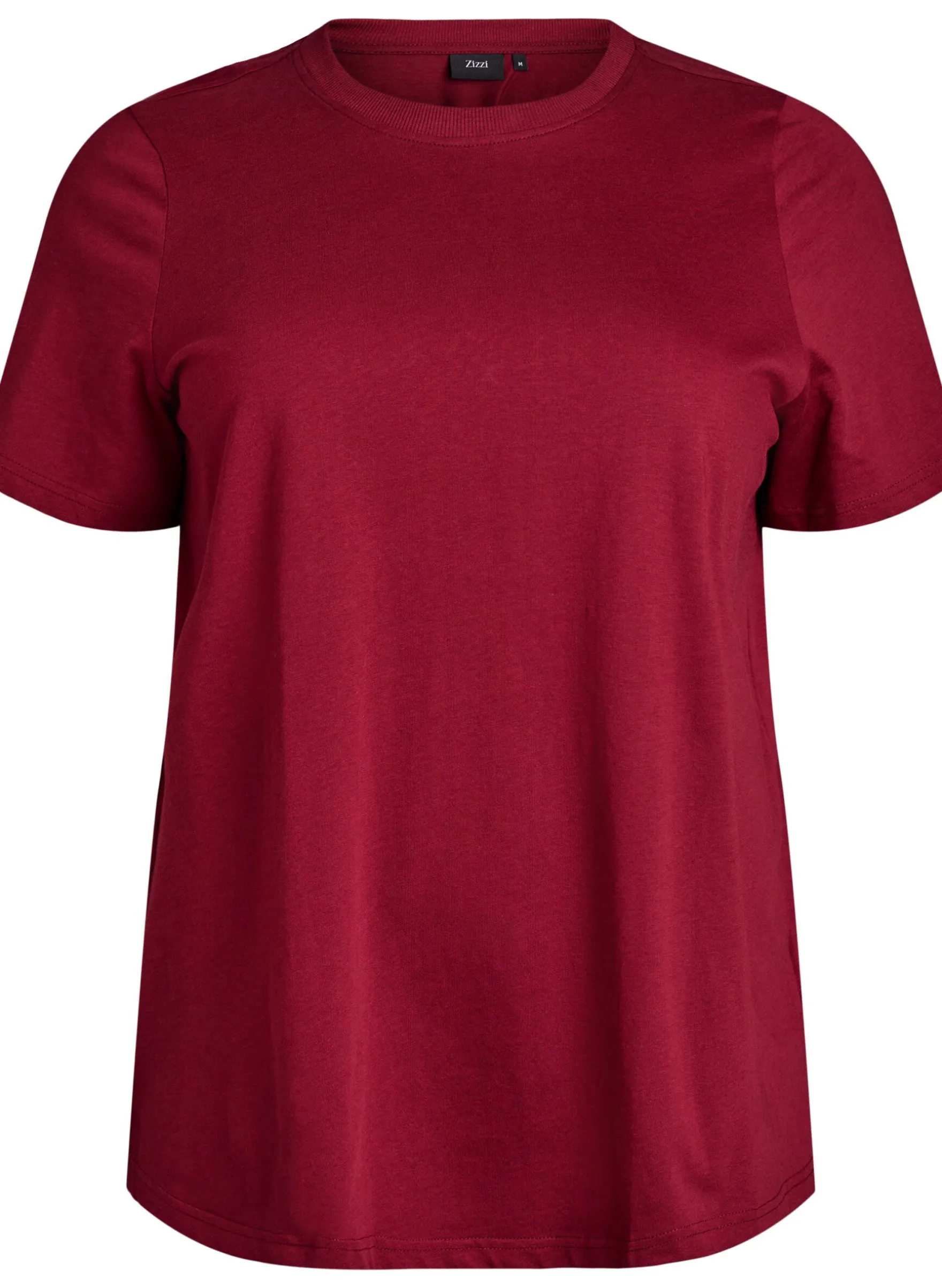 Basic-T-Shirt aus Baumwolle mit Rundhalsausschnitt