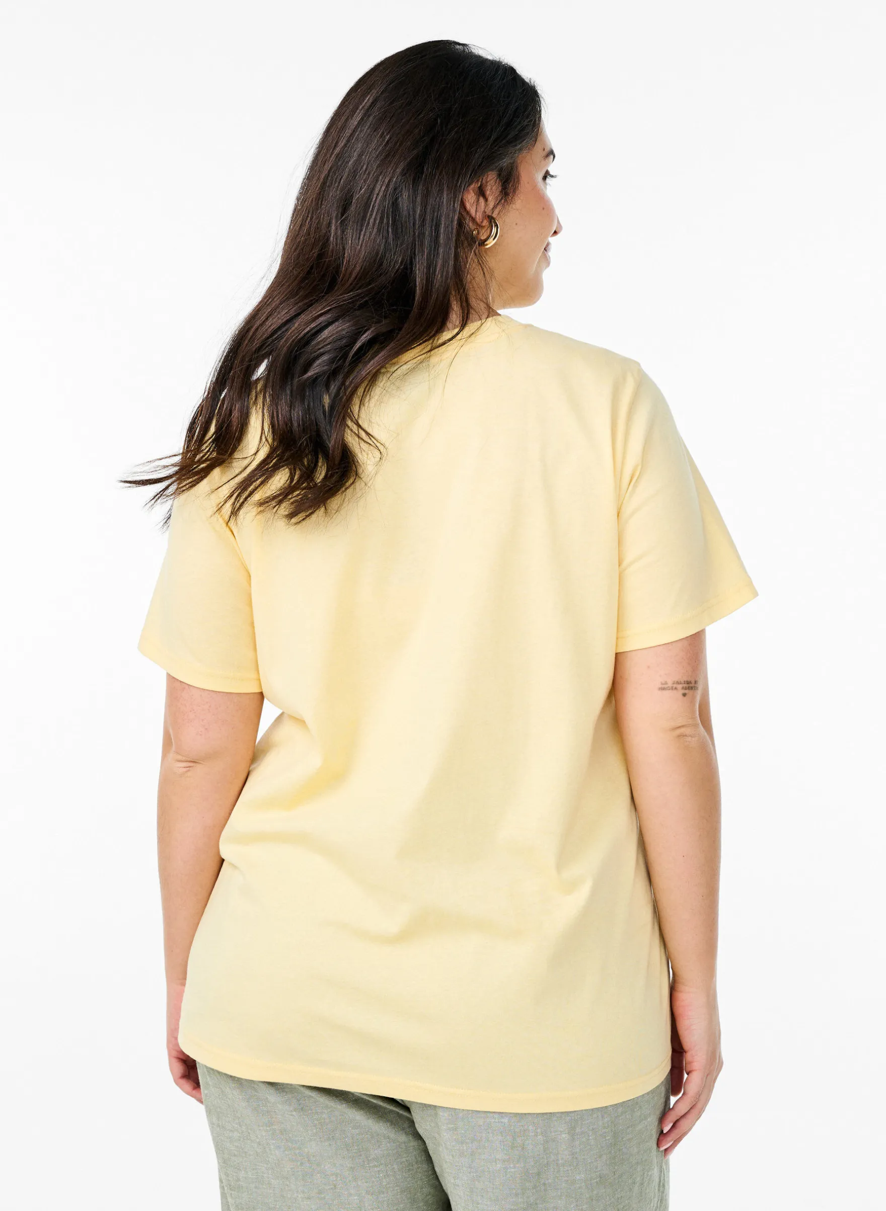 Basic-T-Shirt aus Baumwolle mit Rundhalsausschnitt