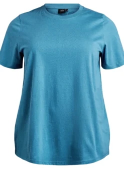 Basic-T-Shirt aus Baumwolle mit Rundhalsausschnitt