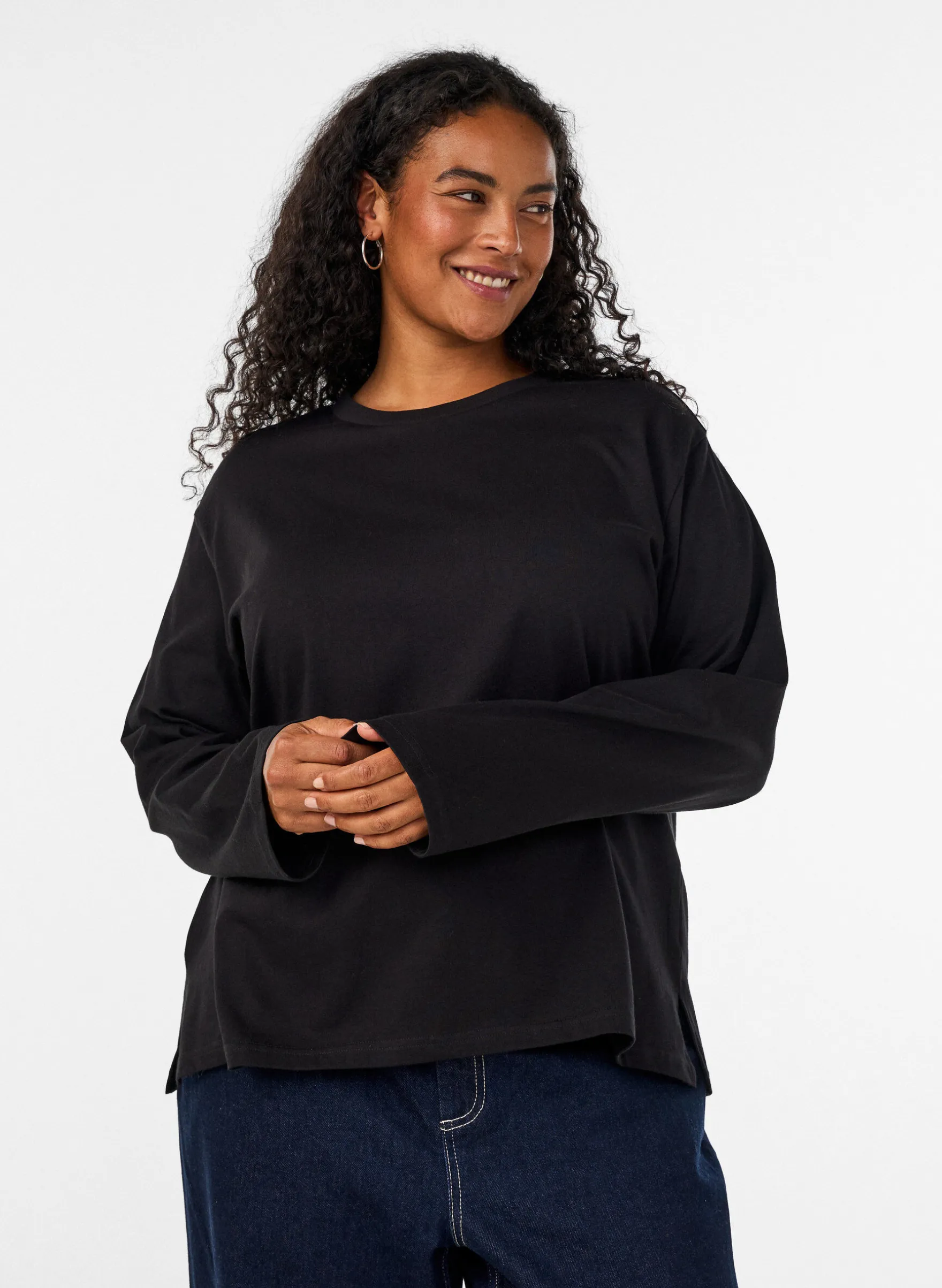 Basic T-Shirt mit langen Ärmeln