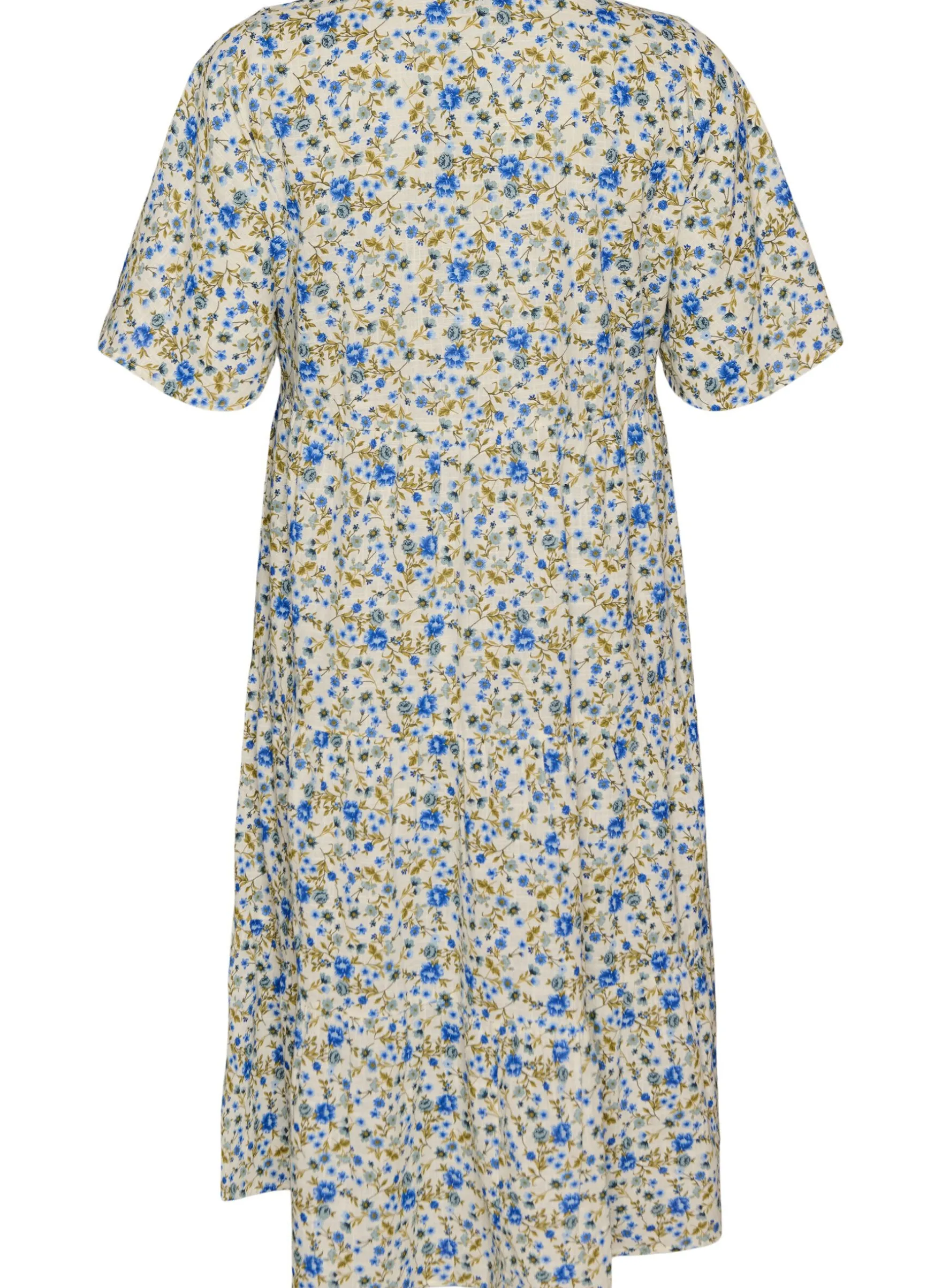 Baumwoll-Midikleid mit Blumenprint