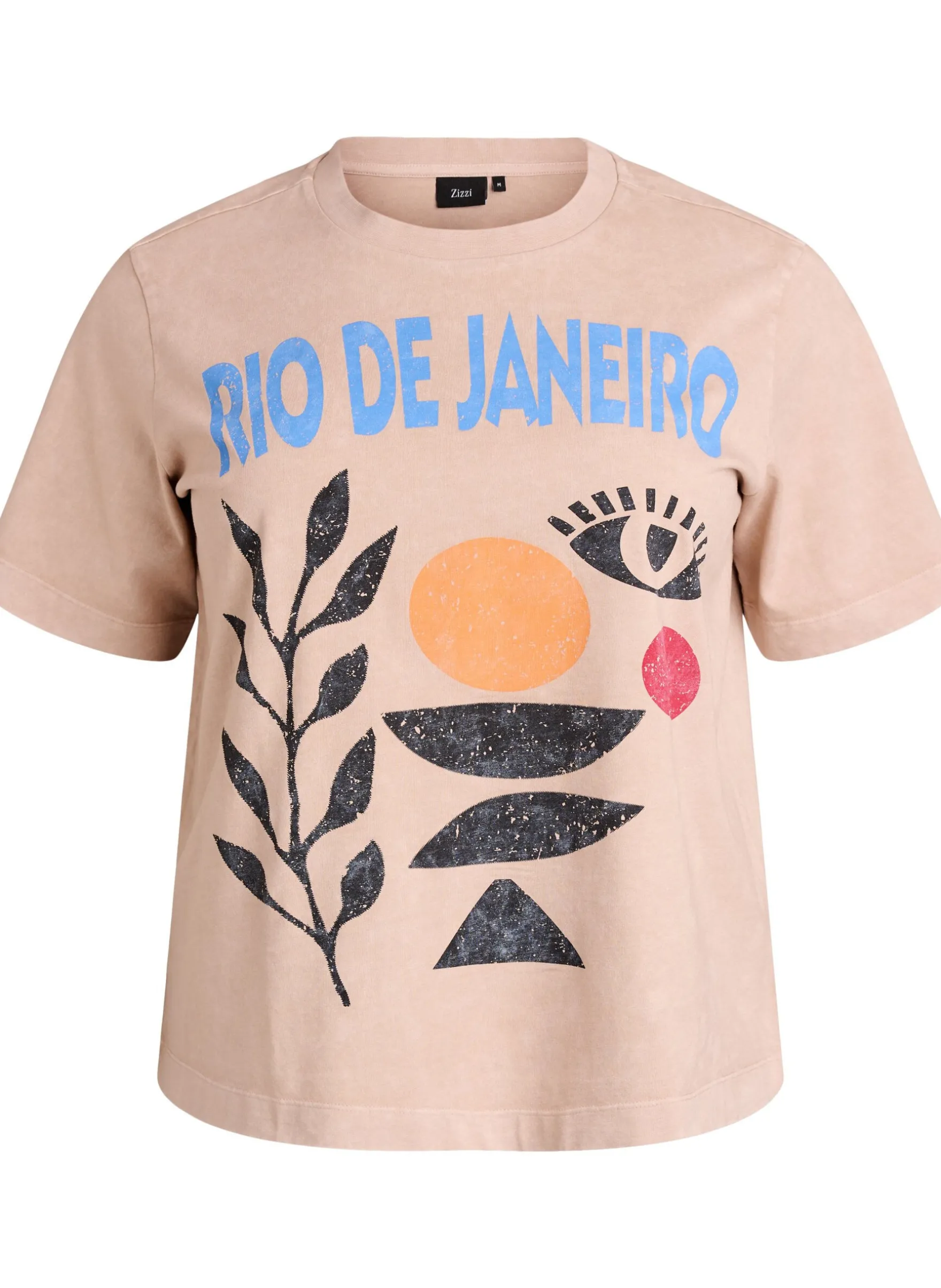 Baumwoll-T-Shirt mit Frontprint