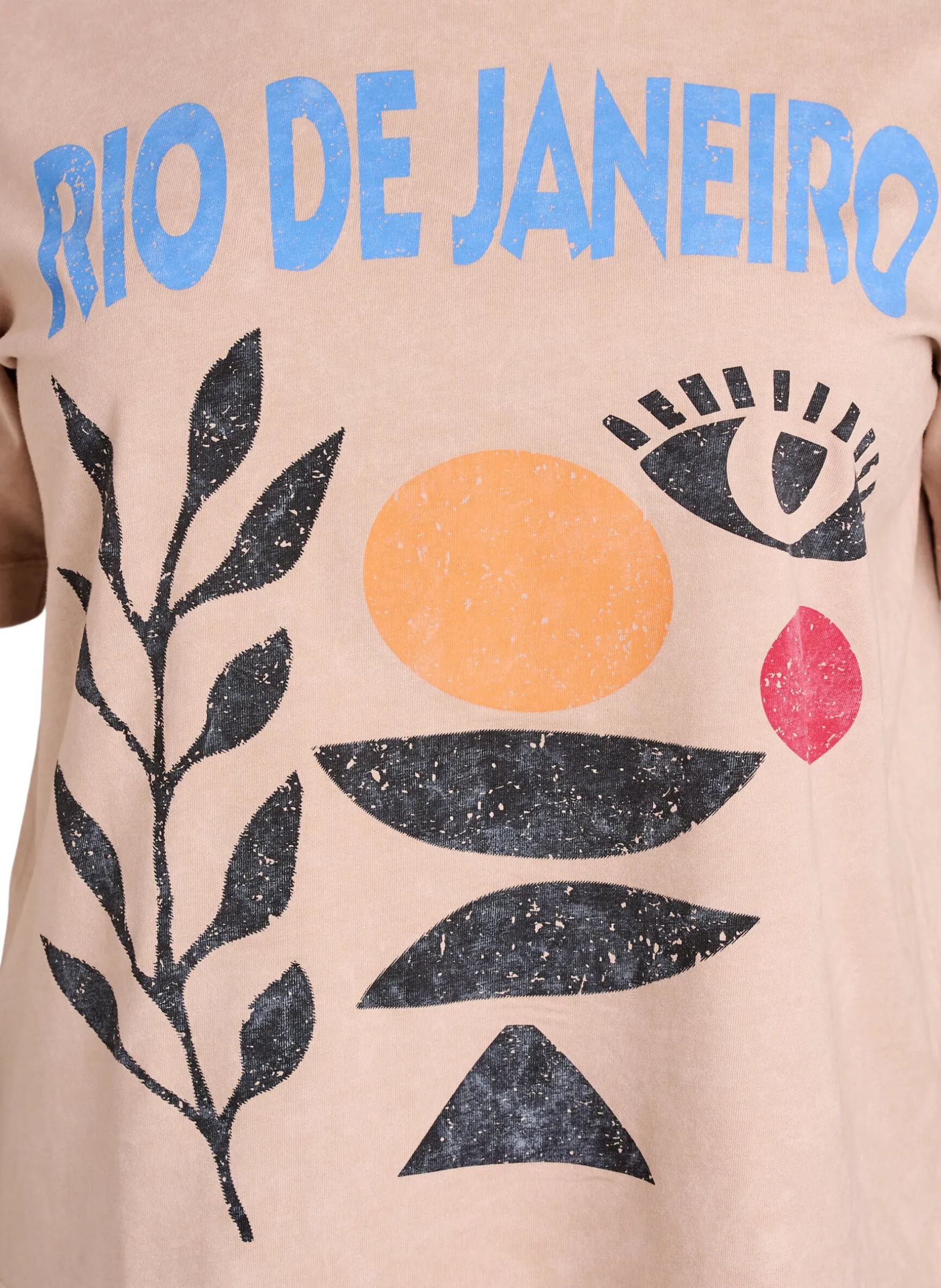 Baumwoll-T-Shirt mit Frontprint