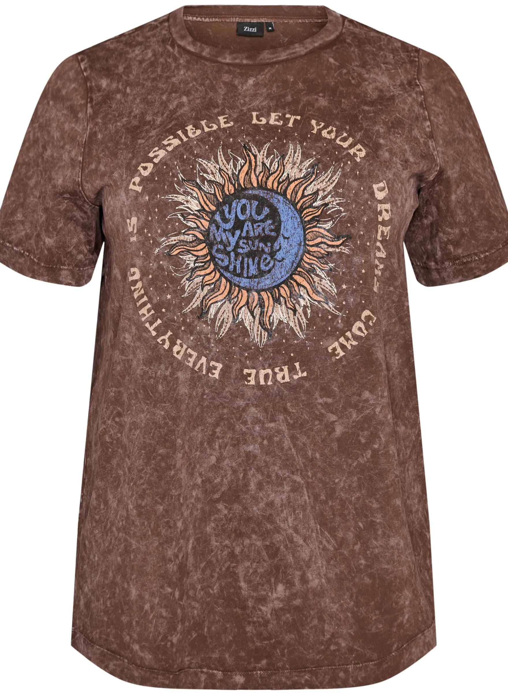 Baumwoll-T-Shirt mit Frontprint