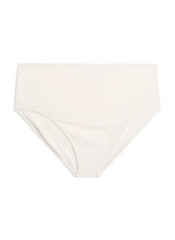 Bikinihose mit Strukturmuster und normaler Taillenhöhe
