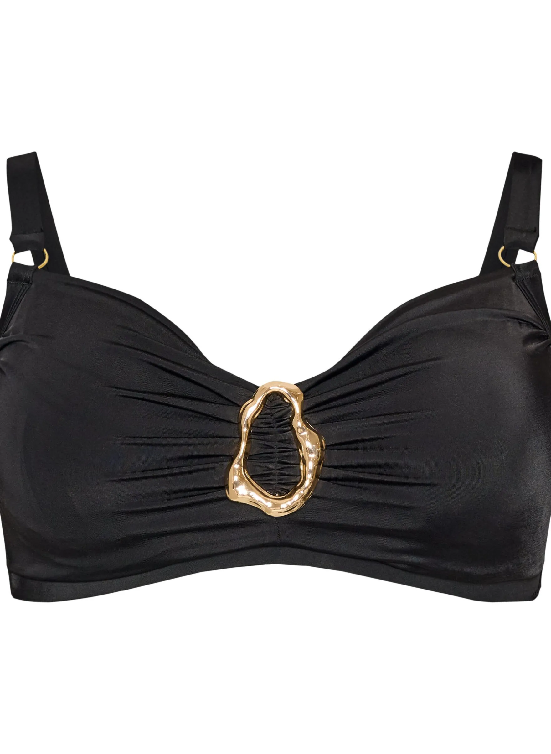 Bikini Top mit Bügel und goldfarbenem Detail