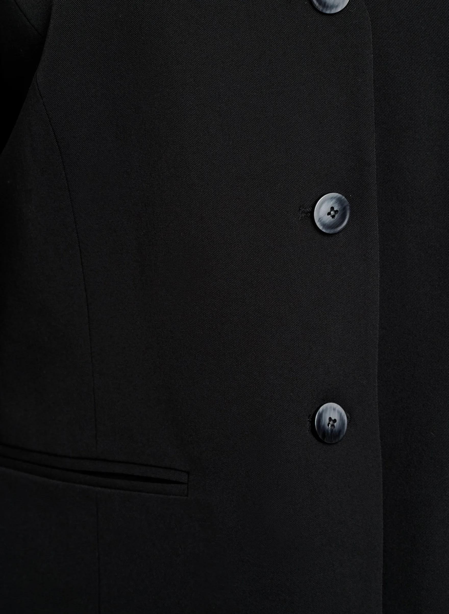 Blazer mit V-Ausschnitt und Knopfverschluss