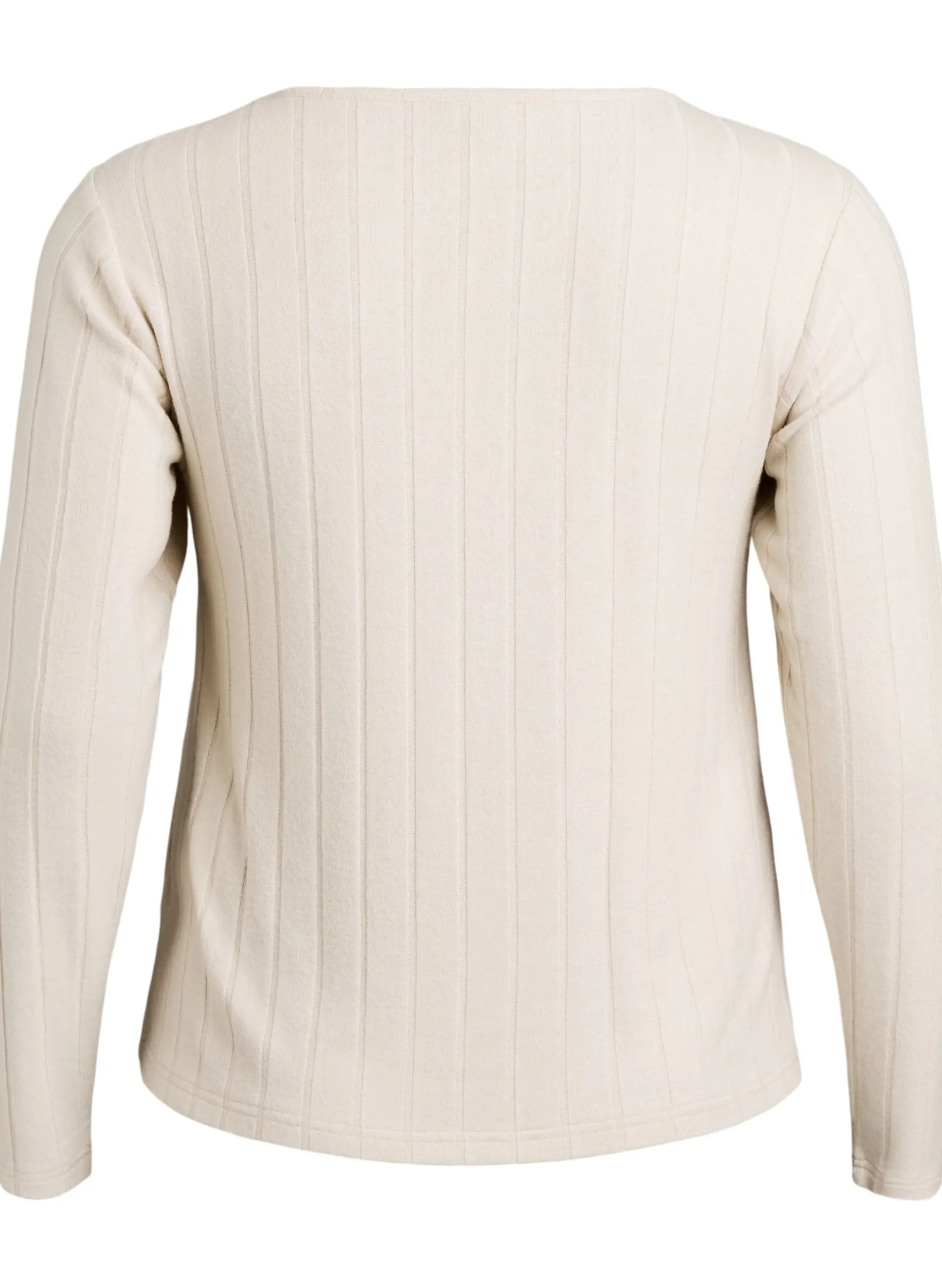 Bluse aus Jersey mit eckigem Ausschnitt und Rippstruktur