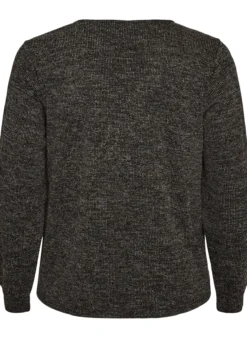 Bluse aus Jersey mit V-Ausschnitt und langen Ärmeln