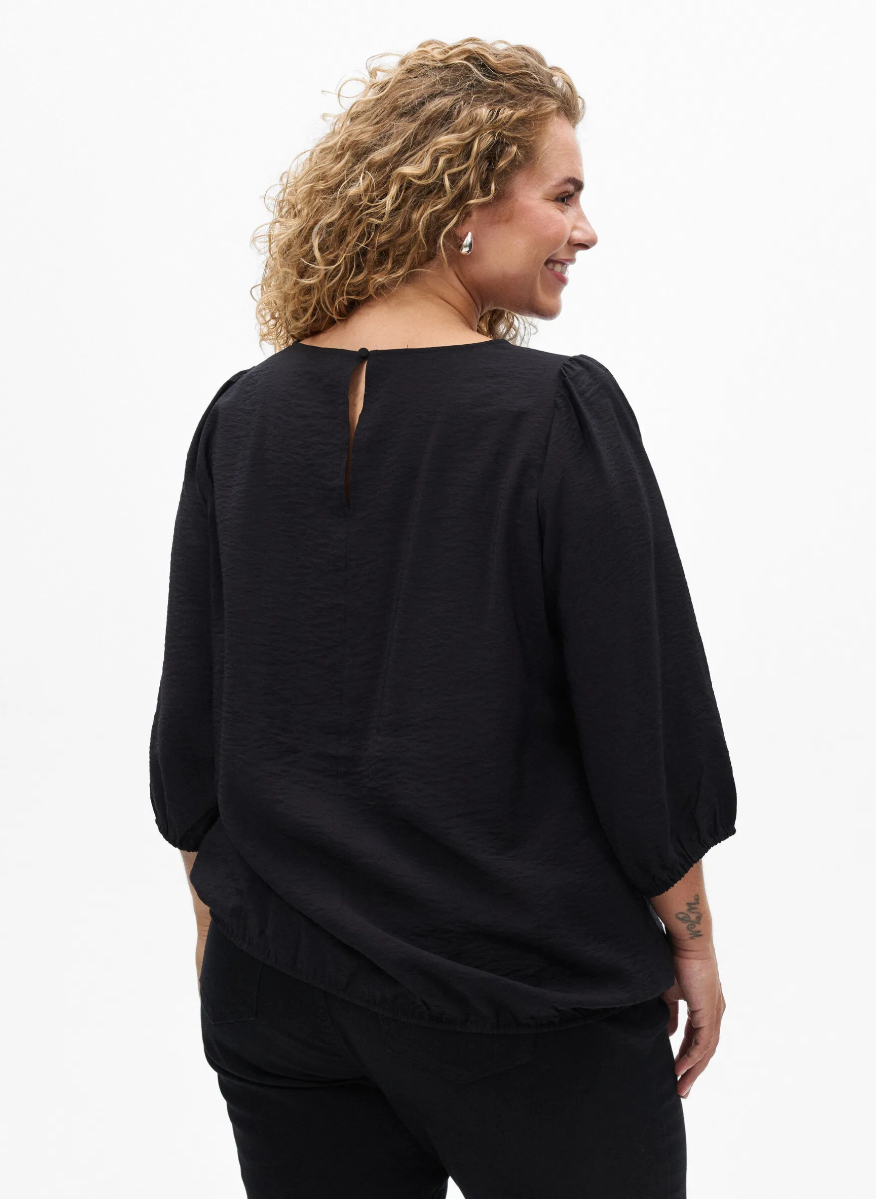 Bluse aus Spitze mit 3/4-Ärmeln