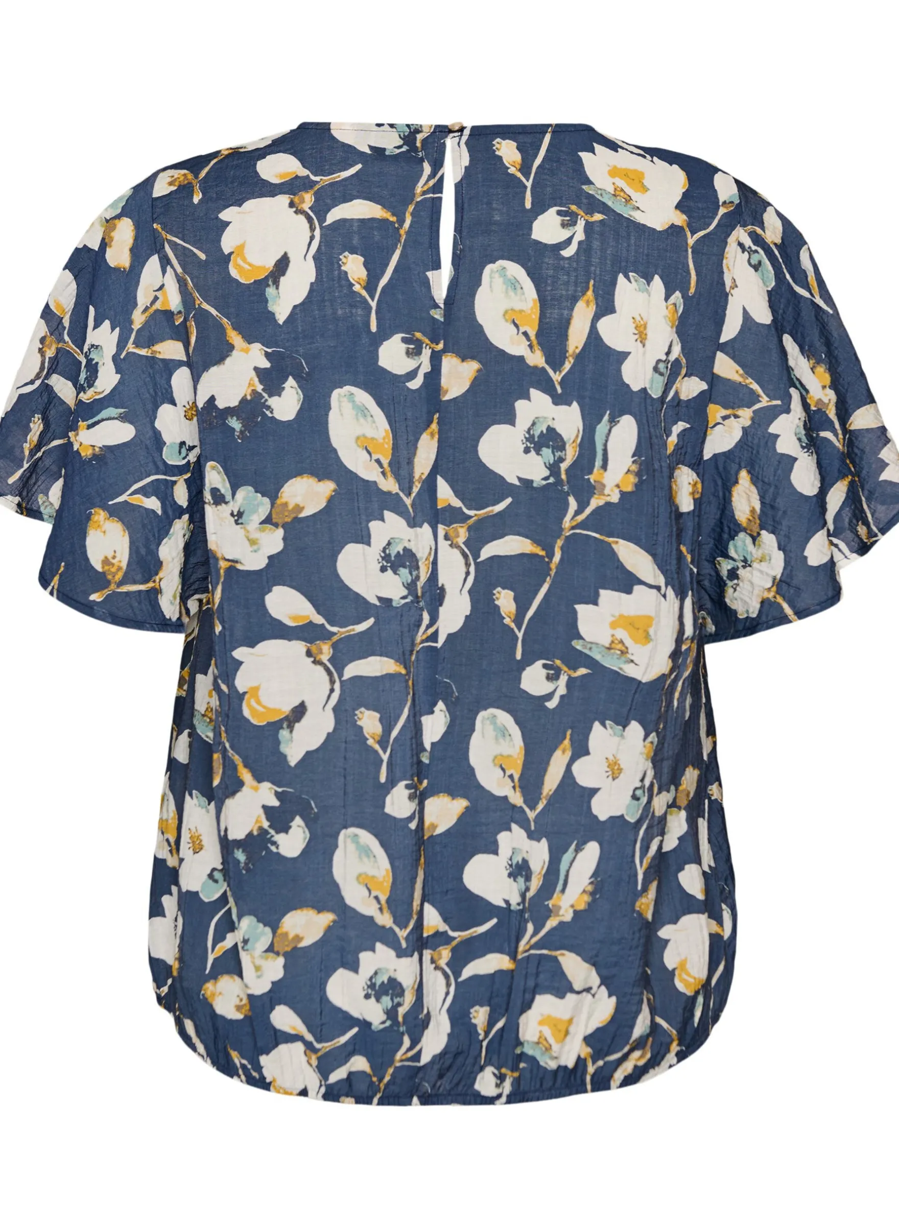 Bluse mit Ballonform und Flügelärmeln