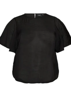 Bluse mit Ballonform und Flügelärmeln