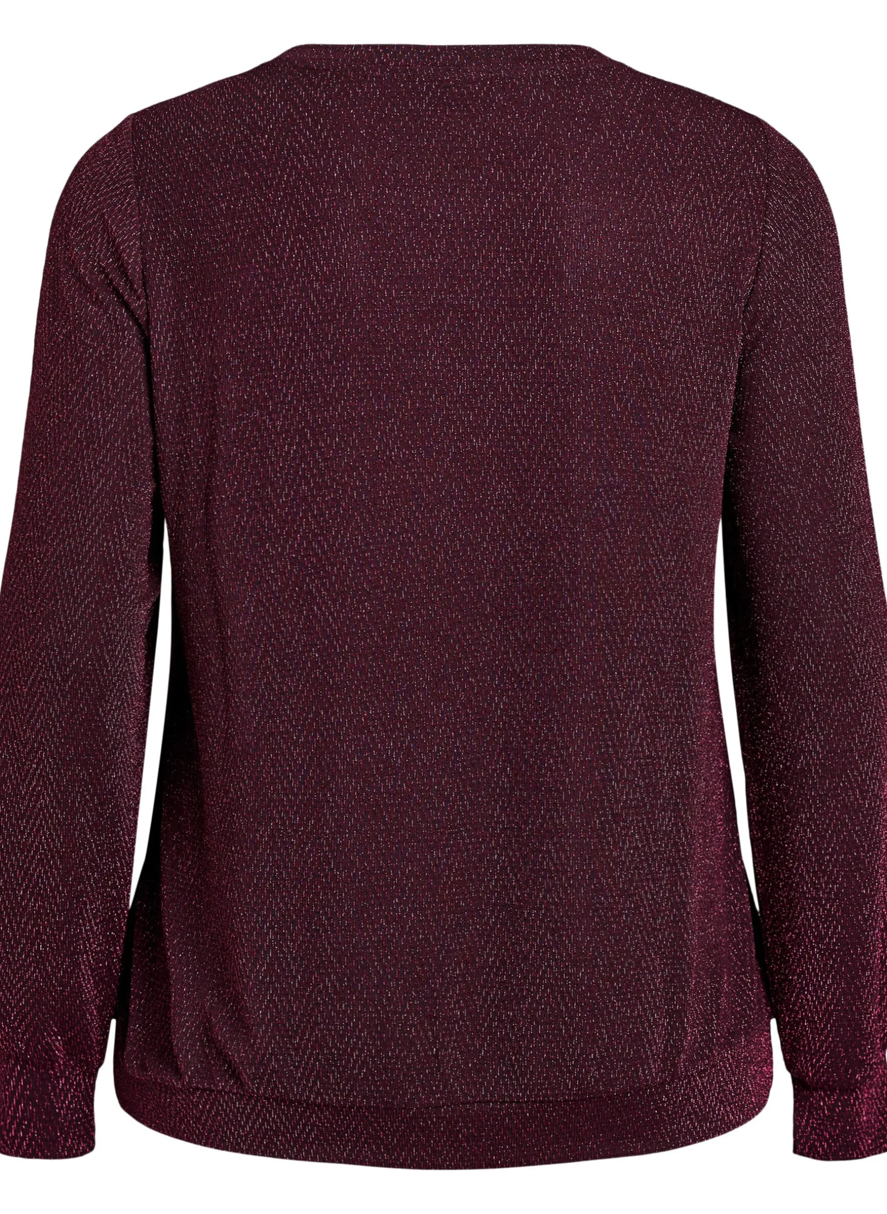 Bluse mit Fischgrätenmuster und Glitzerfaden