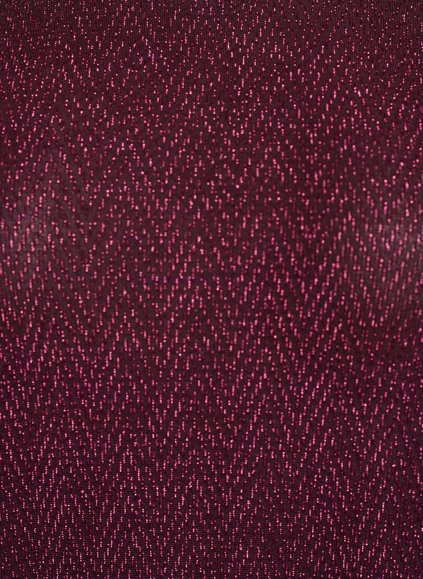 Bluse mit Fischgrätenmuster und Glitzerfaden