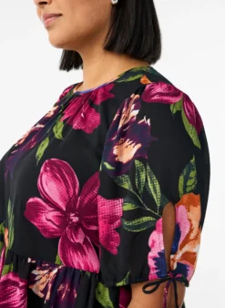 Bluse mit geblümtem Print und Peplum