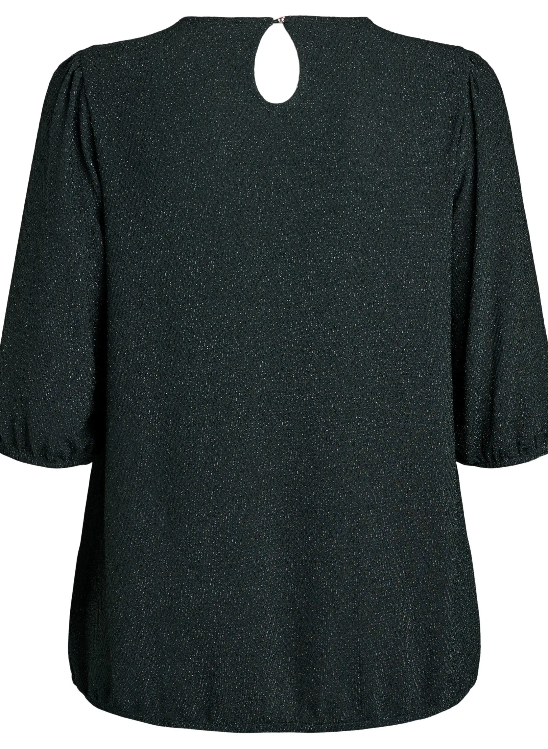 Bluse mit Glitzermuster und 3/4-Ärmeln
