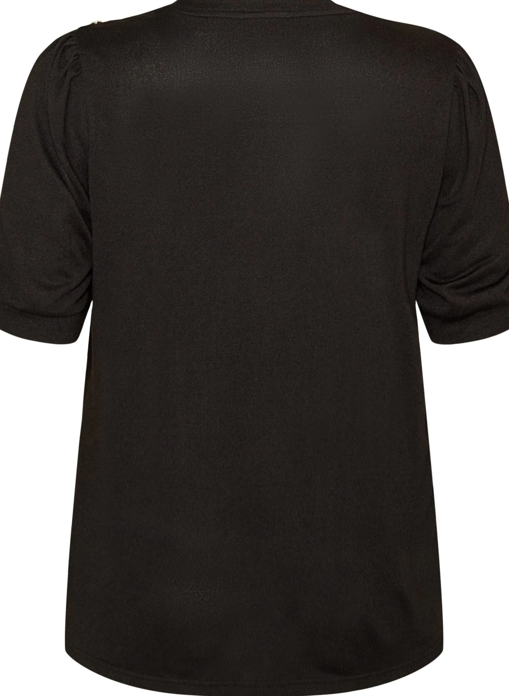 Bluse mit Knopfdetail und kurzen Puffärmeln