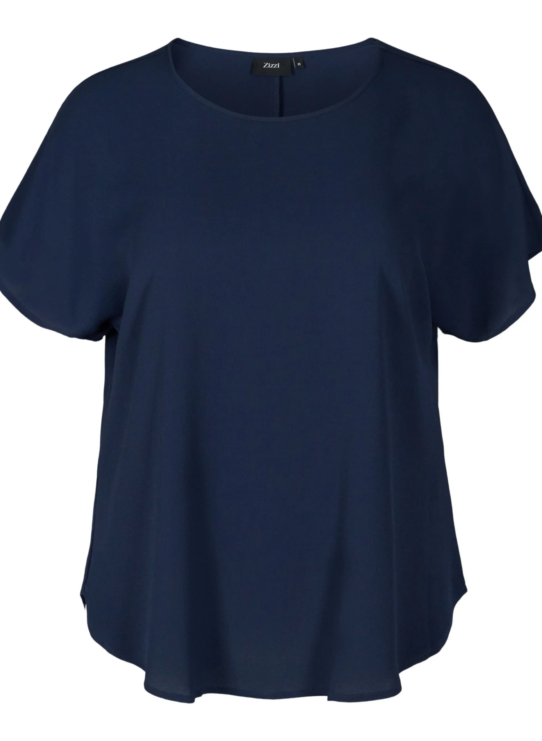 Bluse mit kurzen Ärmeln und Rundhalsausschnitt
