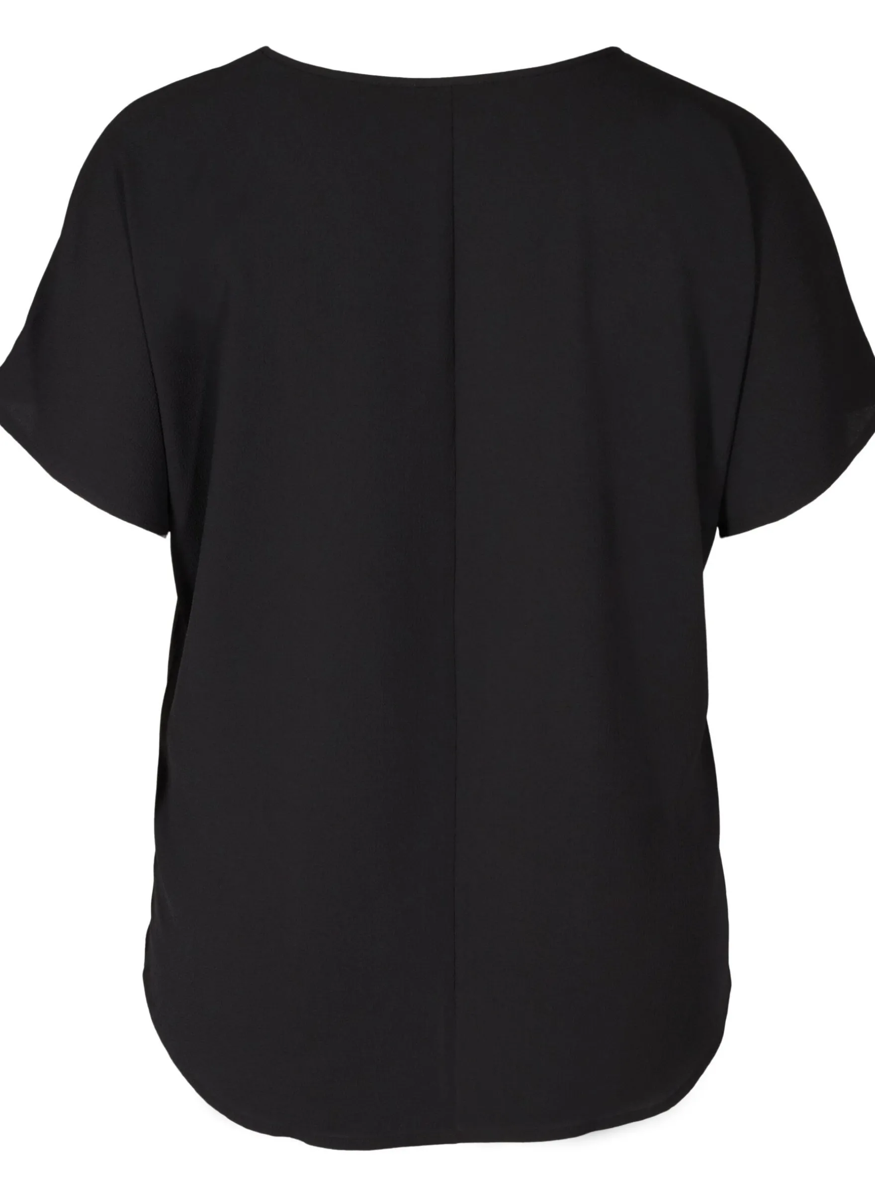 Bluse mit kurzen Ärmeln und Rundhalsausschnitt