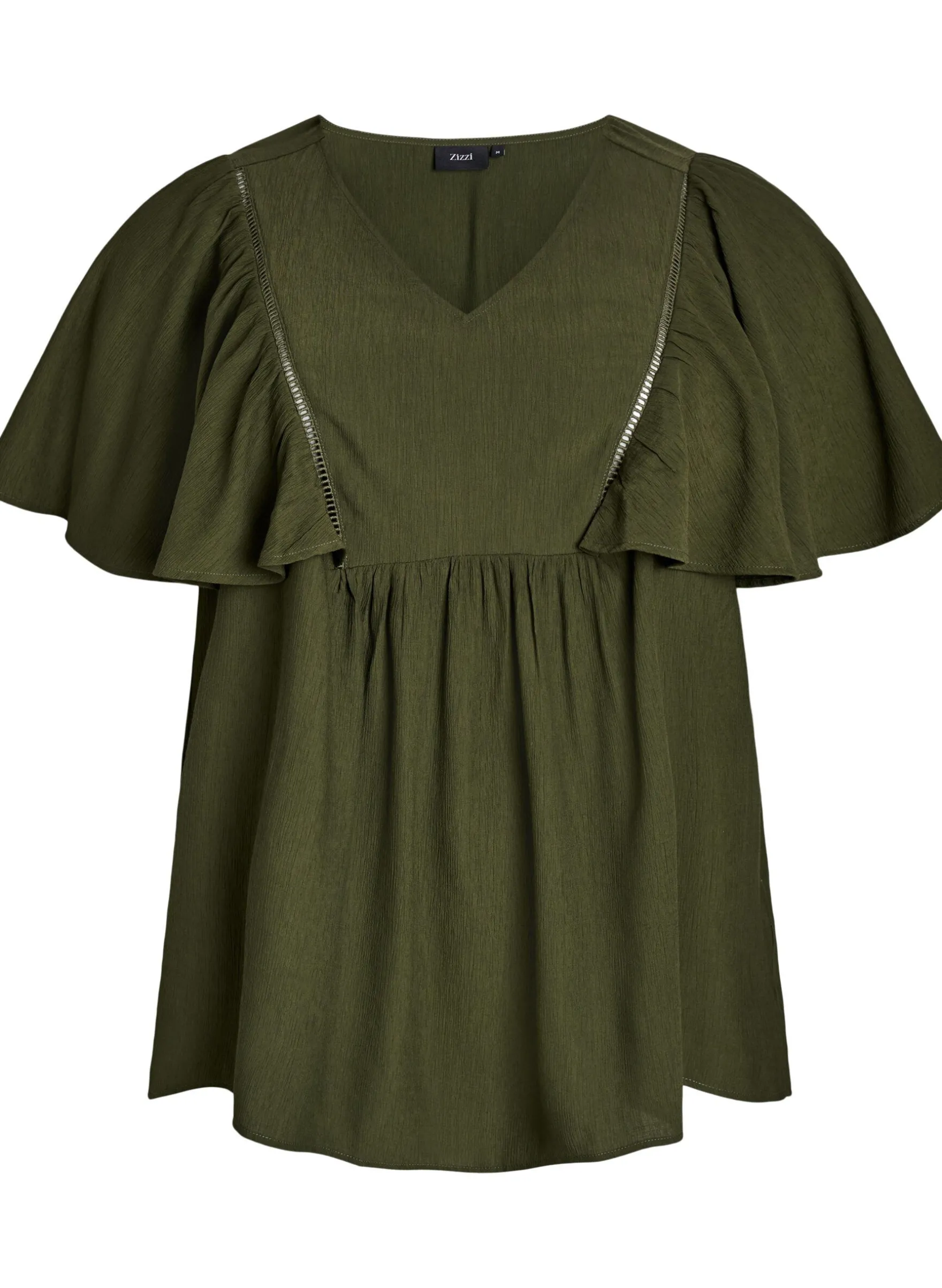 Bluse mit kurzen Rüschenärmeln