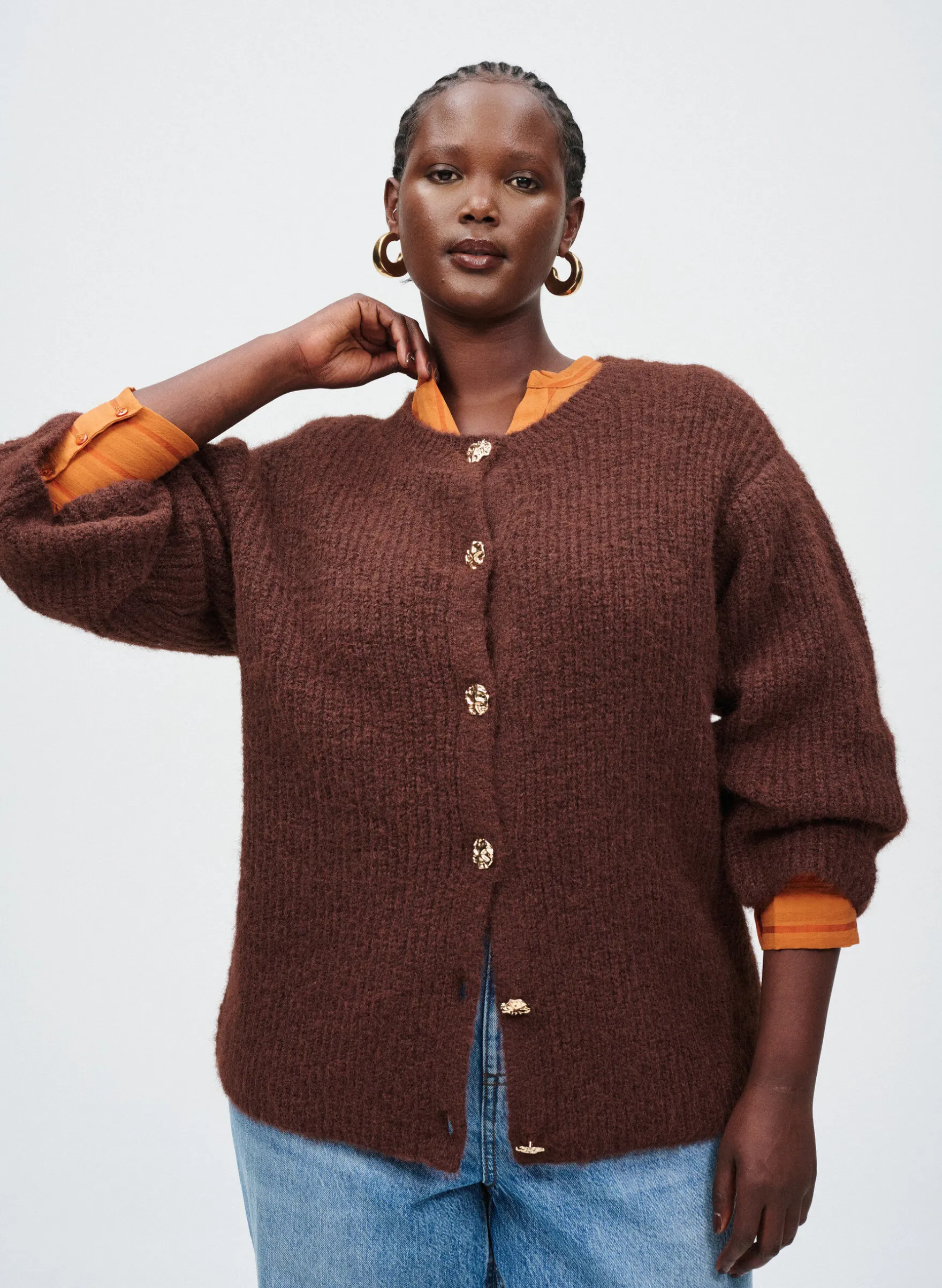 Bluse mit Längsstreifen