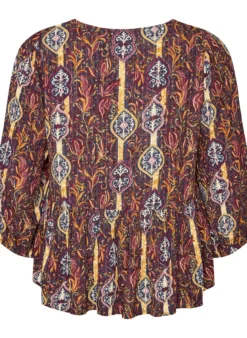 Bluse mit Paisleymuster und Spitzendetails