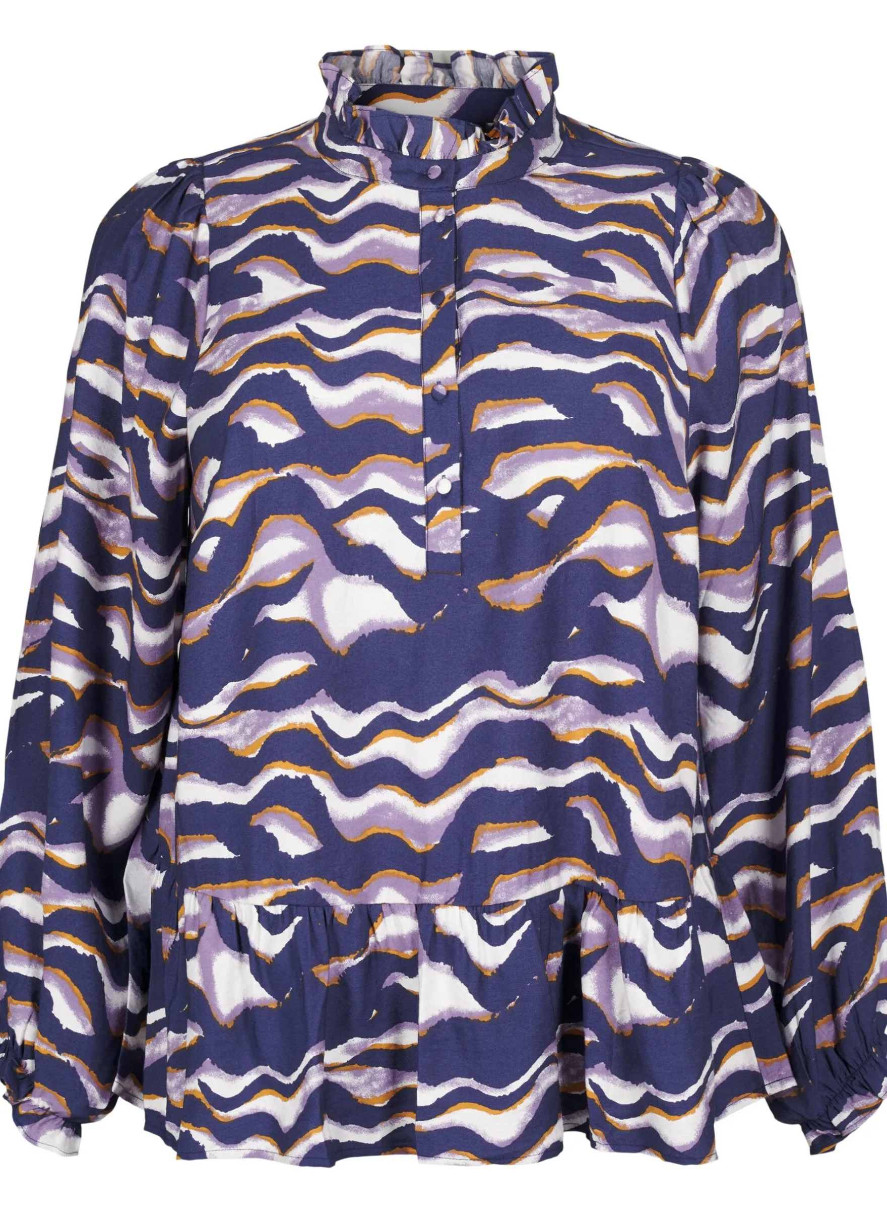 Bluse mit Print und A-Linie