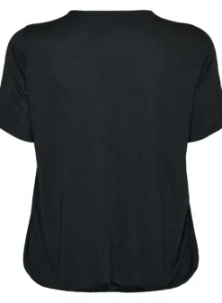 Bluse mit Spitzeneinsatz und Ballonärmeln