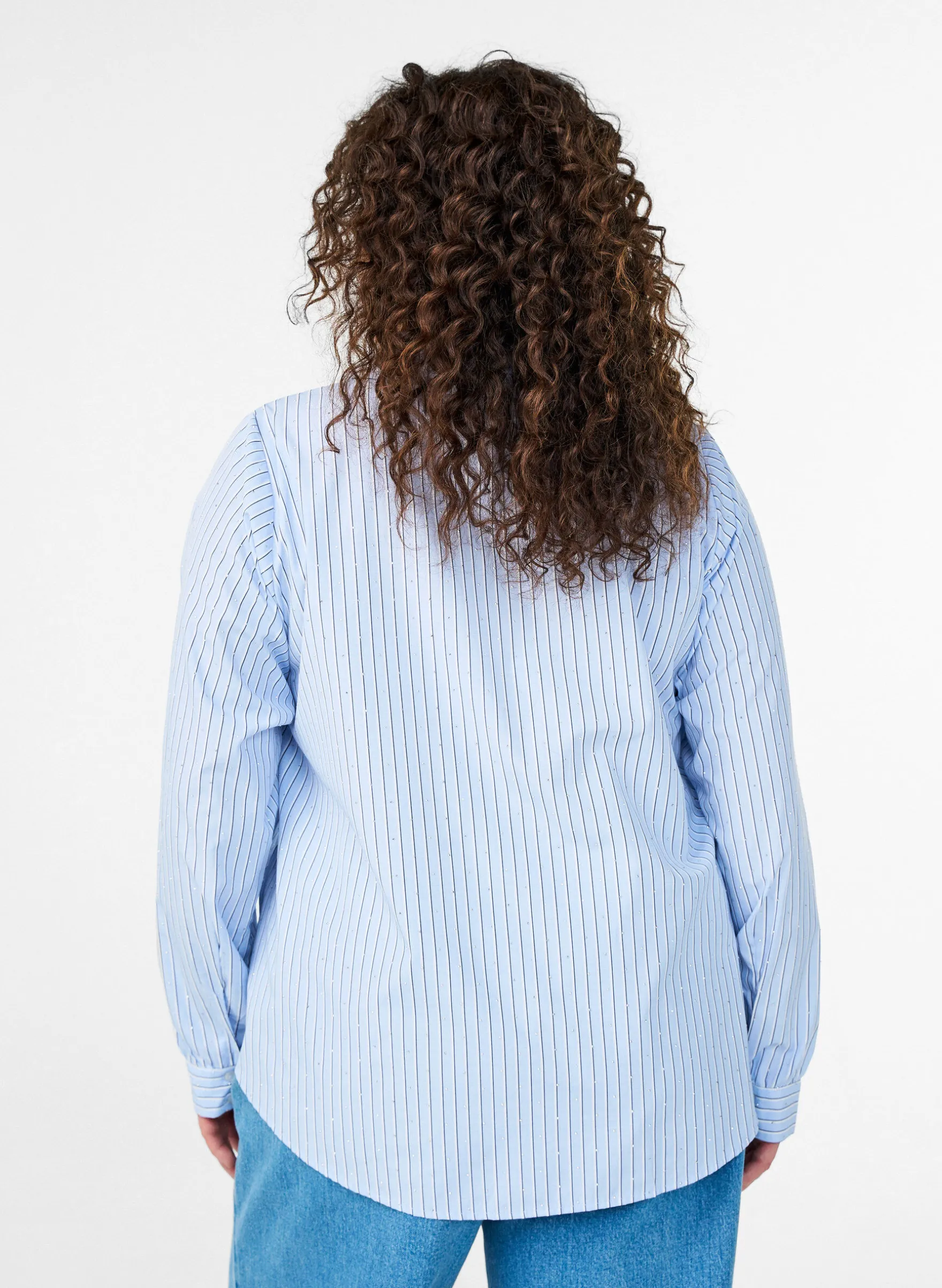 Bluse mit Streifen und Nieten