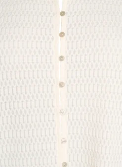 Bluse mit Strukturmuster und Knopfverschluss