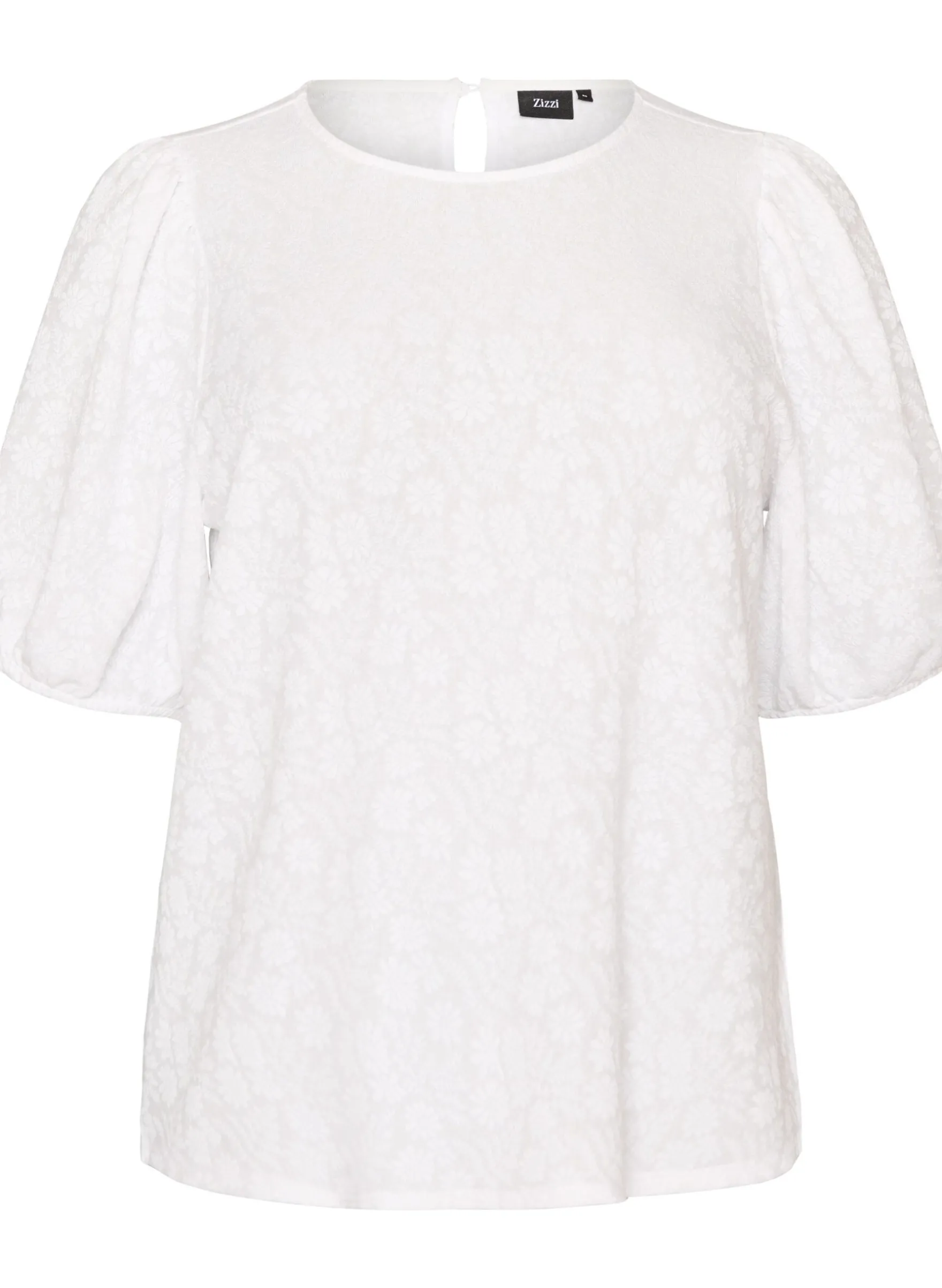 Bluse mit Struktur und kurzen Ärmeln