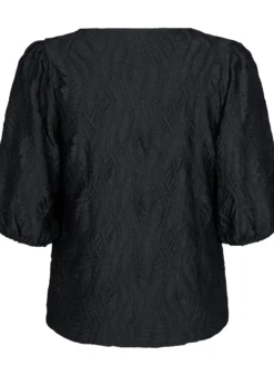 Bluse mit Struktur und 3/4-Ärmeln