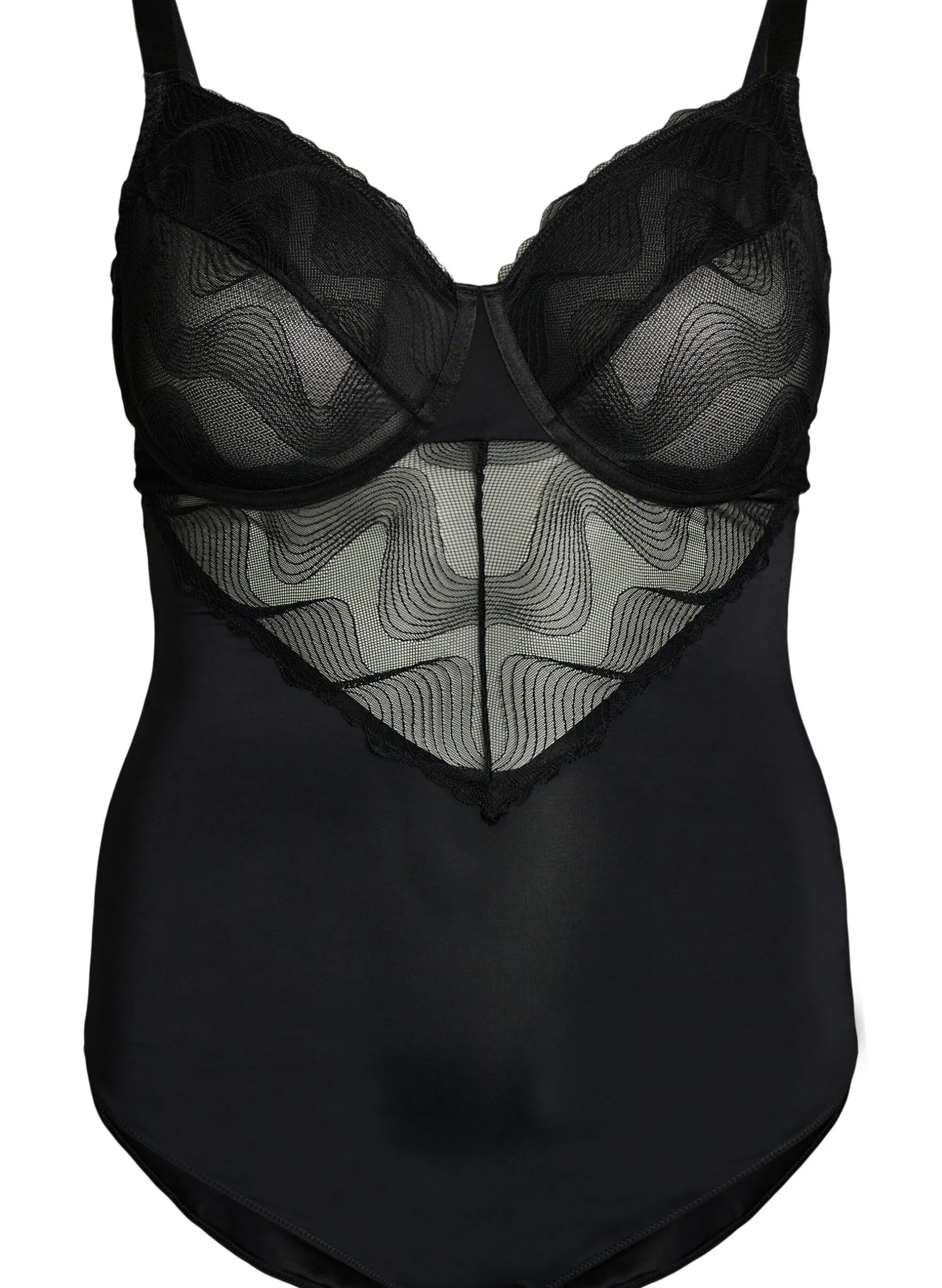 Body mit Bügel und Spitzendetails