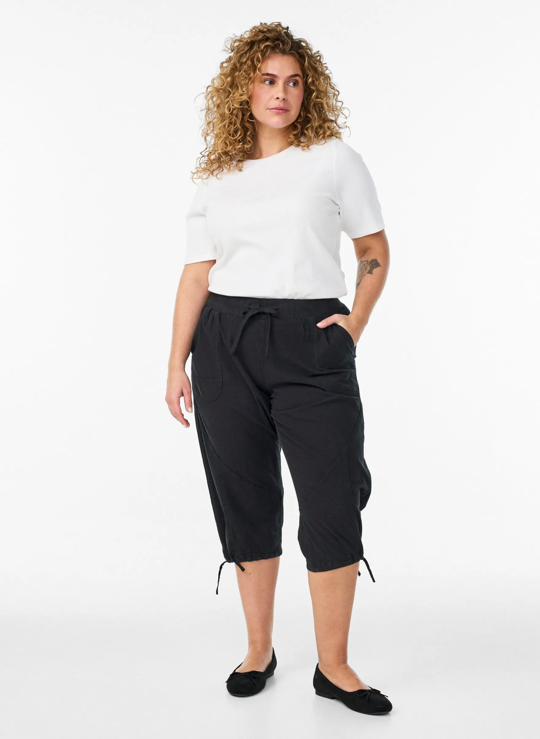 Capri-Hose aus Baumwolle
