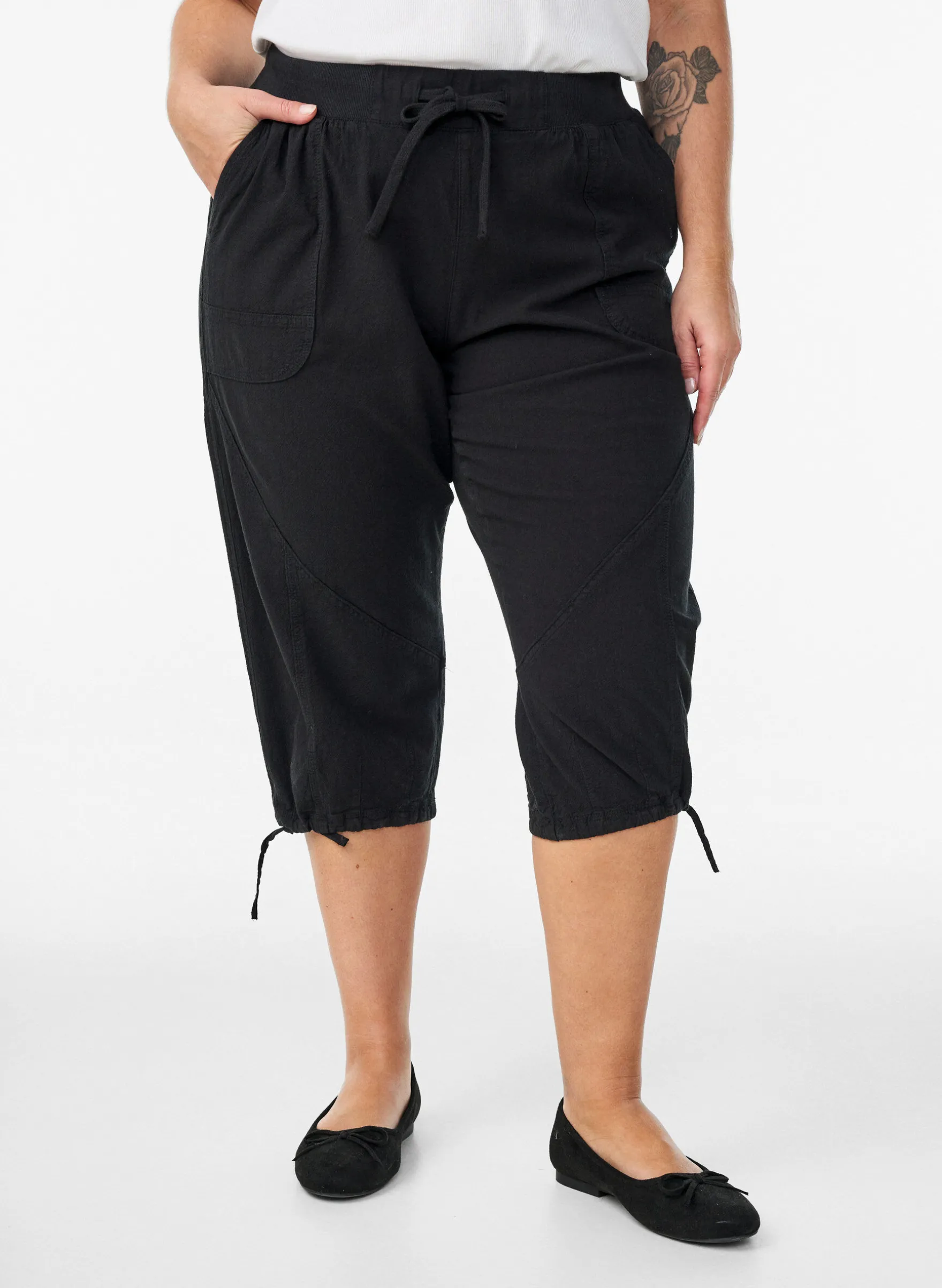 Capri-Hose aus Baumwolle