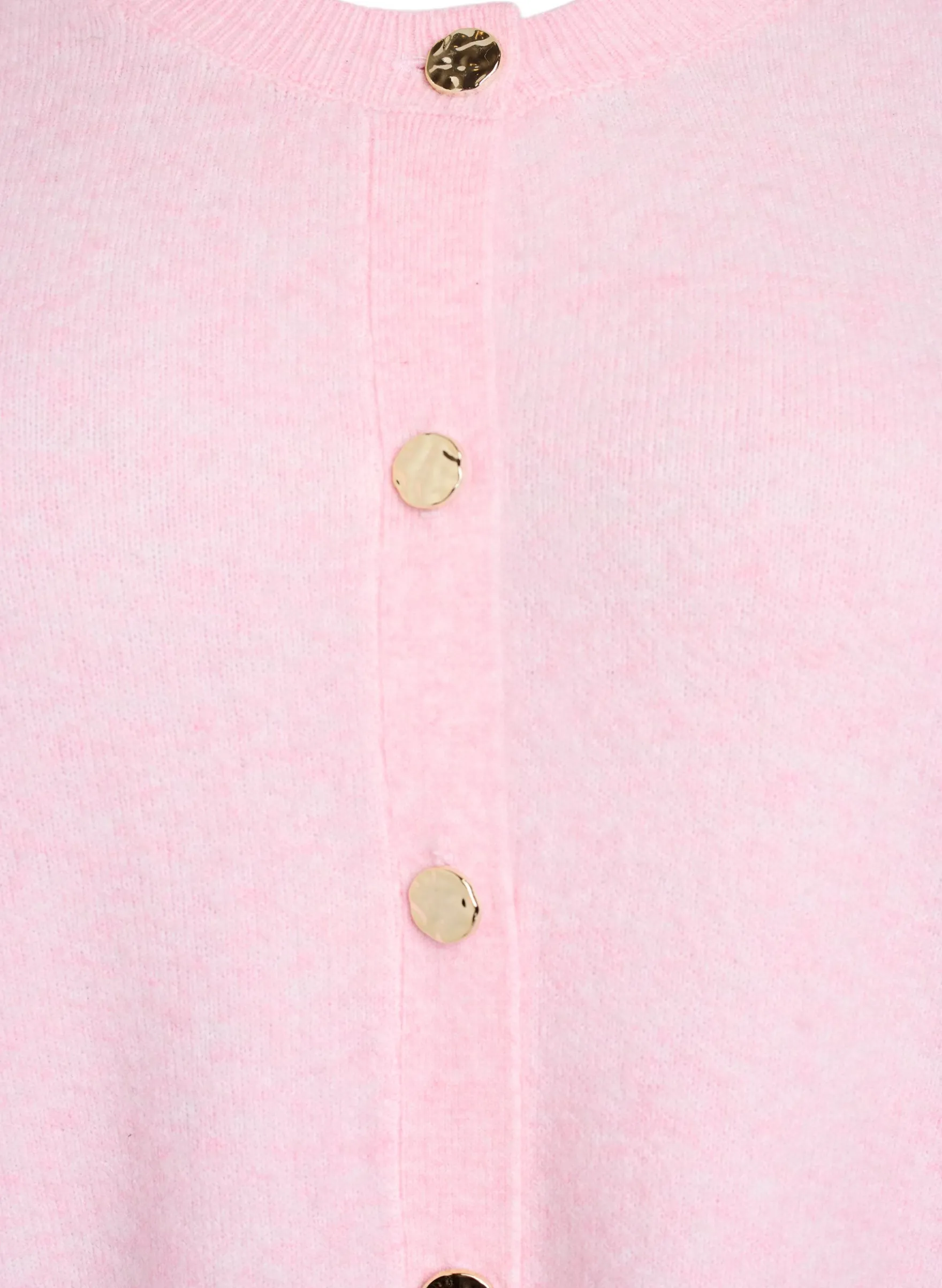 Cardigan aus weichem Strick mit goldfarbenen Knöpfen