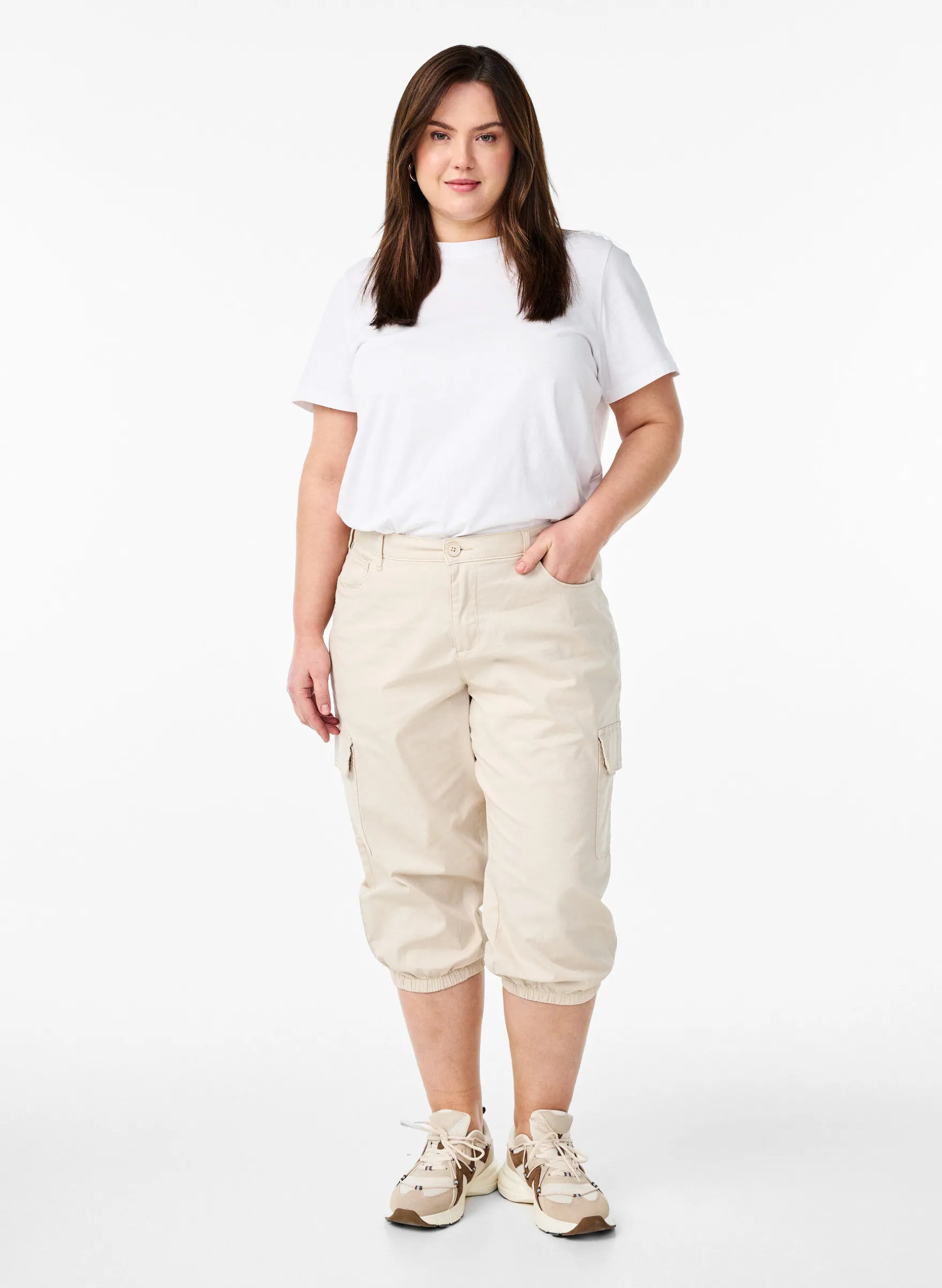 Cargo-Knickers mit hoher Taille