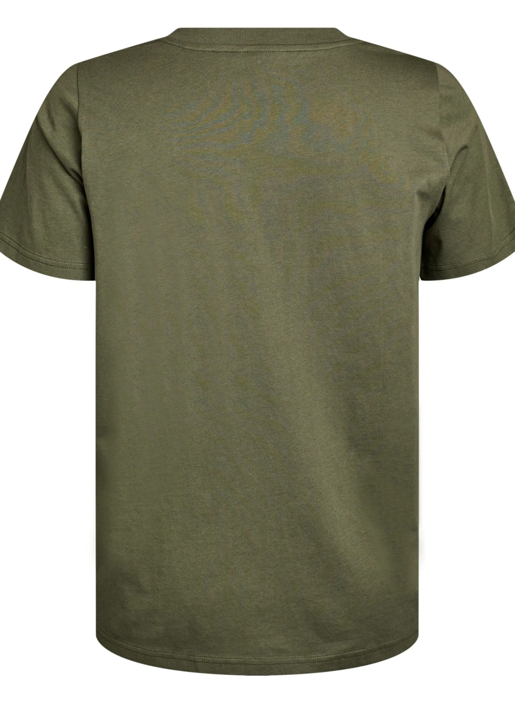 Einfaches T-Shirt aus Baumwolle mit V-Ausschnitt.