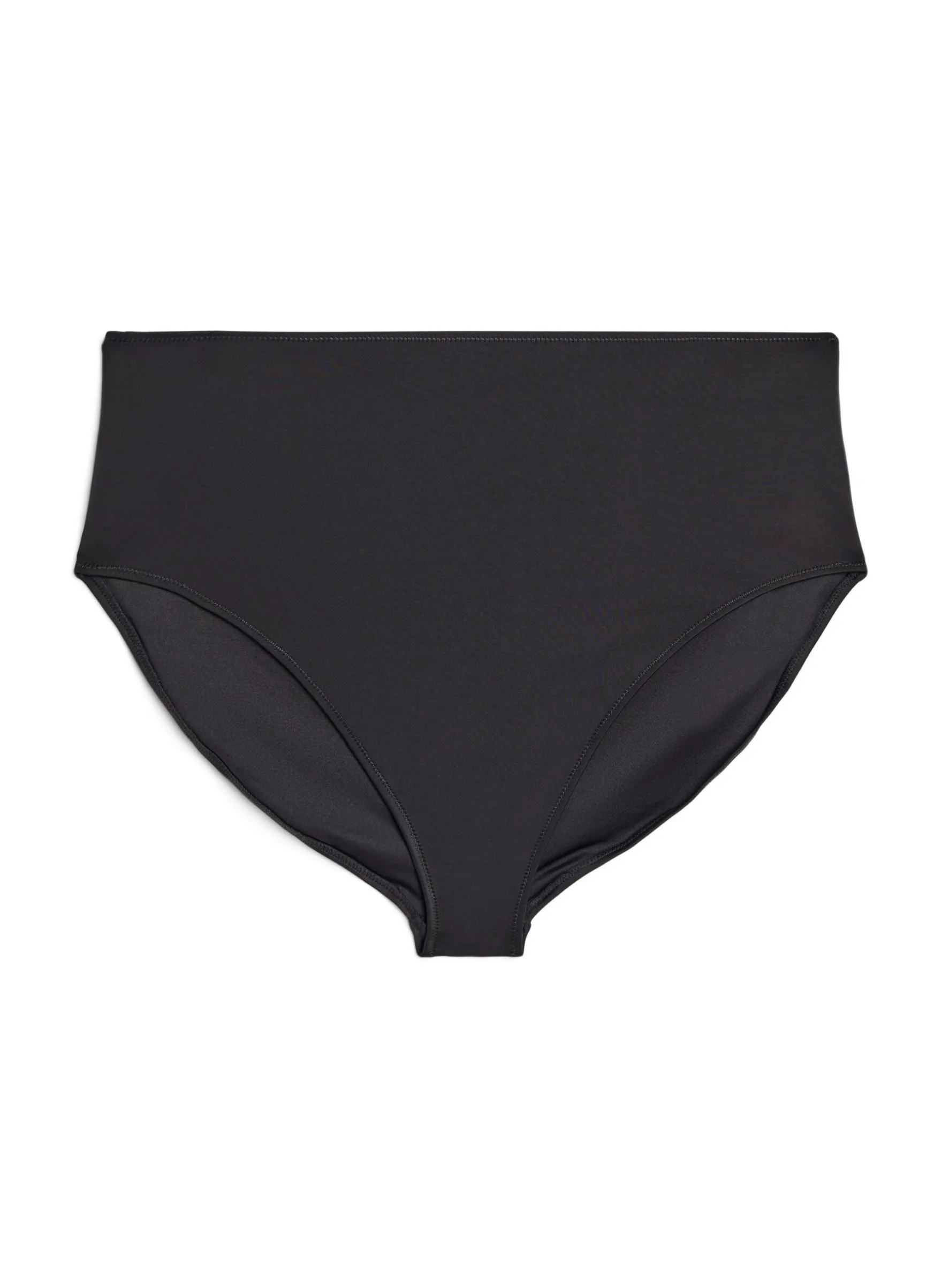 Einfarbige hoch taillierte Bikinihose