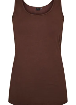 Einfarbiges Basic Top aus Baumwolle