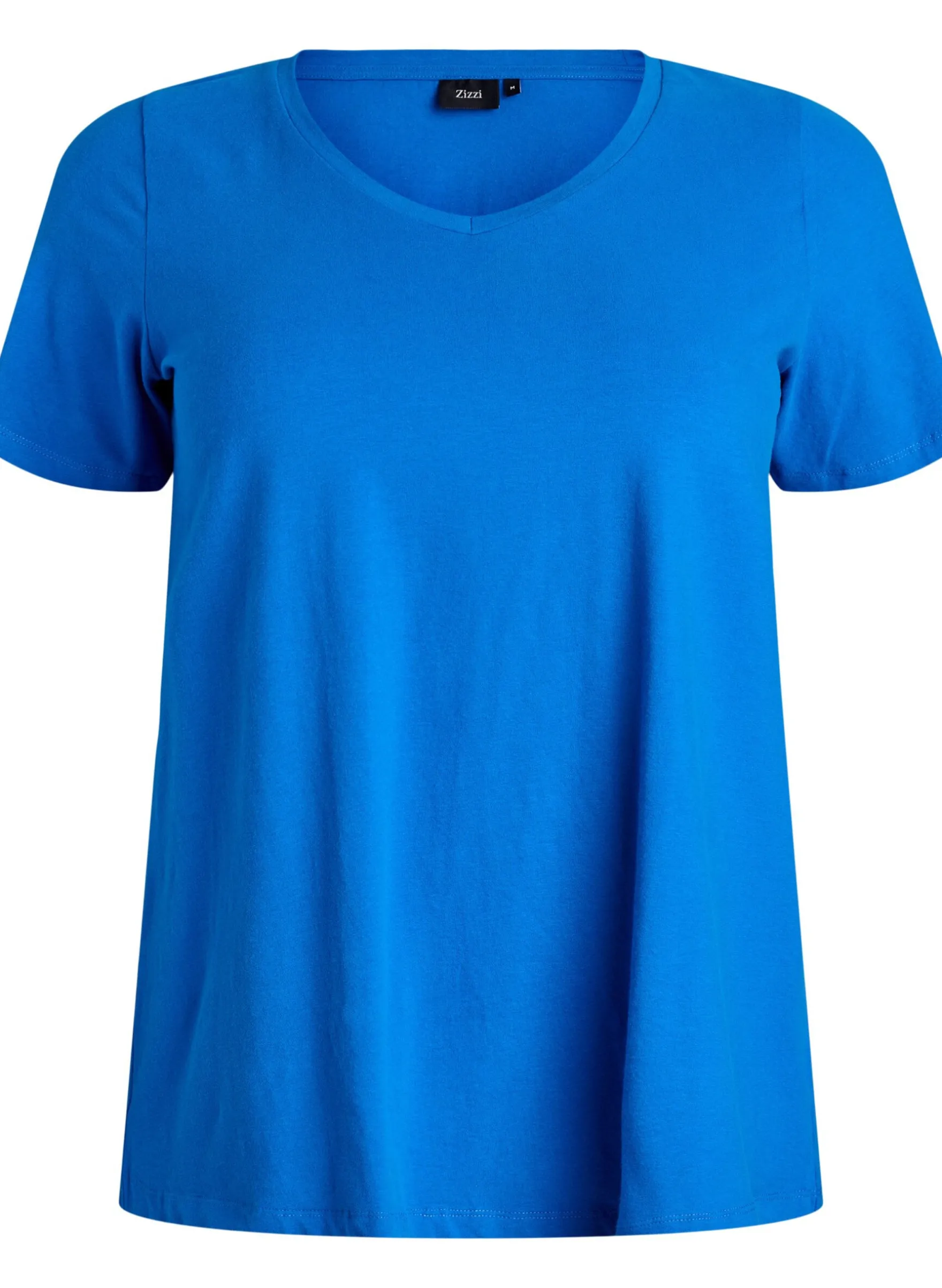 Einfarbiges Basic-T-Shirt aus Baumwolle