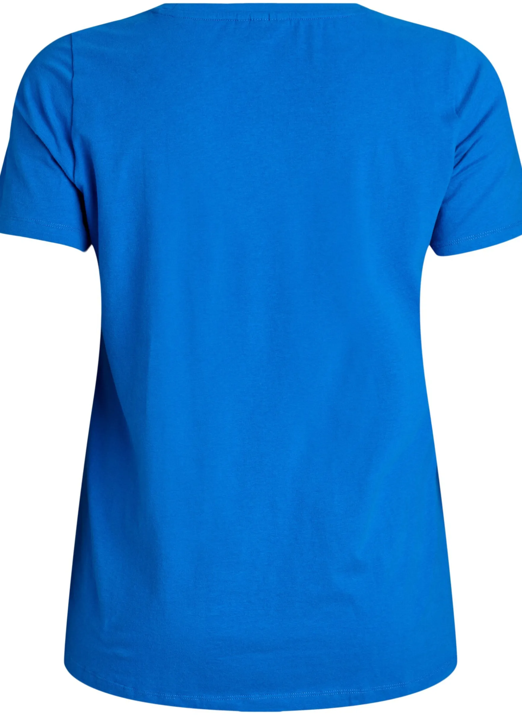 Einfarbiges Basic-T-Shirt aus Baumwolle
