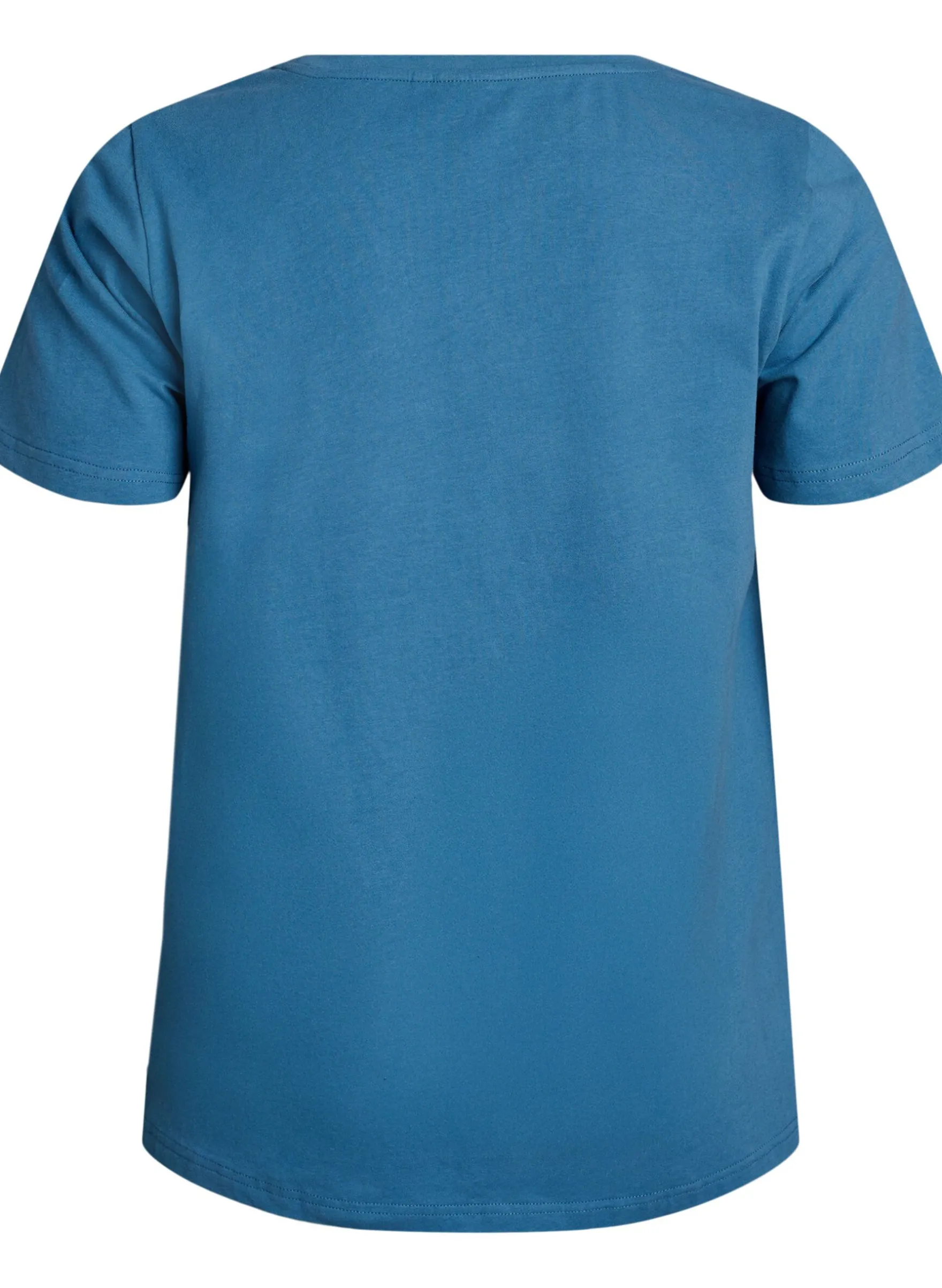 Einfarbiges Basic-T-Shirt aus Baumwolle