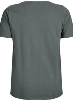 Einfarbiges Basic-T-Shirt aus Baumwolle