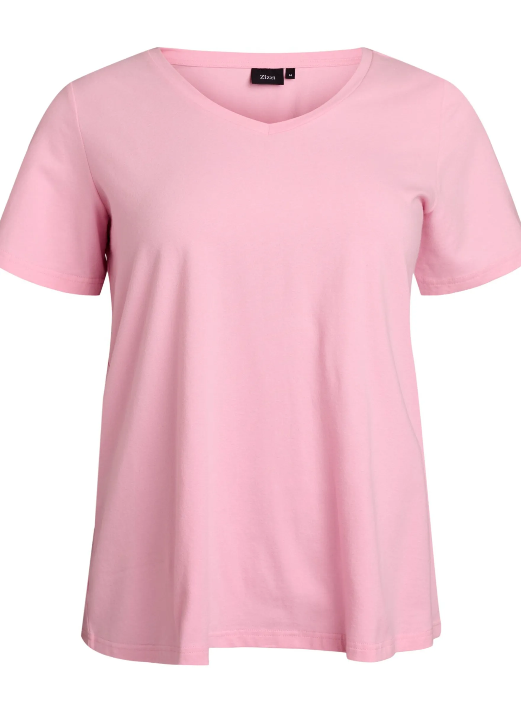 Einfarbiges Basic-T-Shirt aus Baumwolle